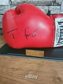 Tyson Fury Signed Boxing Glove With COA In Display Case