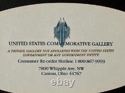 US Commemorative Gallery Framed Uncirculated Quarter Display with COA Excellent