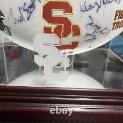 USC Trojans Auto Team Football, Pete Carroll With Glass Display Case. No COA