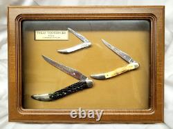 Vintage! CASE XX TEXAS TOOTHPICKS Knives Set, Factory Display Box! COA, #1207