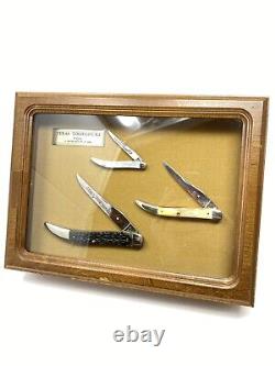 Vintage Case XX 1984 Texas Toothpicks 3pc Knife Set with Display & COA 1 of 2500
