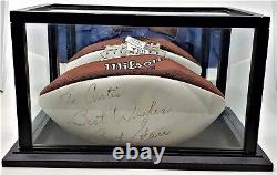 Vintage Green Bay Packers BART STARR Signed withCOA Wilson Football withGlass Case