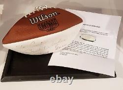 Vintage Green Bay Packers BART STARR Signed withCOA Wilson Football withGlass Case