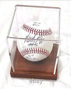 WADE BOGGS AUTOGRAPHED OFMLB With 3010 HITS 5 BC'S INS. JSA COA +DISPLAY CASE