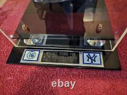 WHITEY FORD SIGNED MINI HELMET JSA COA HOF WITH DISPLAY CASE New York Yankees