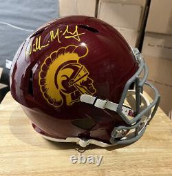 WILLIE McGINEST Signed USC Trojans Full Size Helmet Fanatics COA Patriots NCAA