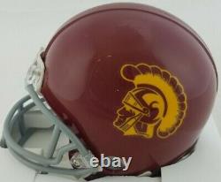 WILLIE McGINEST Signed USC Trojans Mini Helmet (Beckett Witness COA) WithDisplay