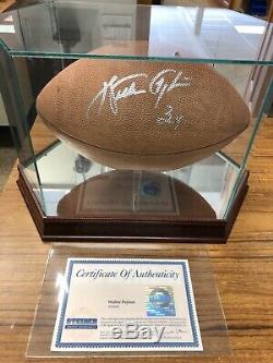 Walter Payton signed autograph football Steiner COA with UV display case