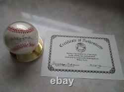 Whitey Ford Signed Autographed Baseball In Display Case withCOA