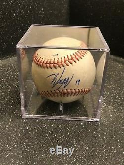 Wil Myers Autographed Game Used Baseball with Display Case and JSA COA