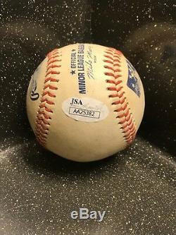 Wil Myers Autographed Game Used Baseball with Display Case and JSA COA
