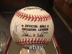 Willie Mays JSA James Spence COA Autographed Signed Baseball in Display Case