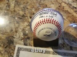 Willie Mays Signed Autographed William White Baseball WithCOA And Display Case