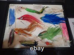 X12 fly fishing WWS Tibor BILLY PATE withCOA Offshore Saltwater Flies display Case