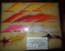 X12 fly fishingTibor BILLY PATE Tarpon Flies with COA wood glass display case free