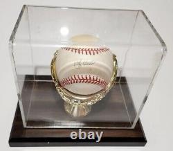 YOGI BERRA HOF Yankees Signed Baseball JSA COA WithDISPLAY CASE