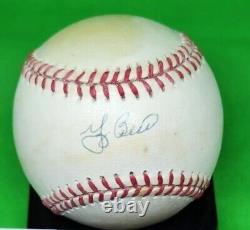 YOGI BERRA HOF Yankees Signed Baseball JSA COA WithDISPLAY CASE