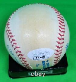 YOGI BERRA HOF Yankees Signed Baseball JSA COA WithDISPLAY CASE