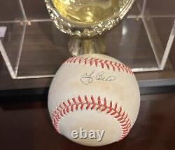 YOGI BERRA HOF Yankees Signed Baseball JSA COA WithDISPLAY CASE