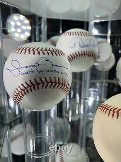 Yankees Signed Auto Baseballs In Display Case COA JSA HOF Jeter Mantle Mariano