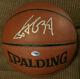 Yao Ming Autographed Nba Spaulding Basketball With Acrylic Display Case And Coa