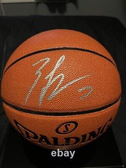 Zach Lavine Signed Nba Authentic Basketball With Coa, And display Case