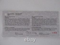 1898-1998 Canada 90e Anniversaire Silver Antique Finish Set Avec Boîtier D'affichage Et Aco