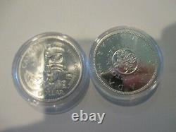 1958-64-66-1967 Canada Gem Silver Dollar- Four Coin Set With Coa & Display Case