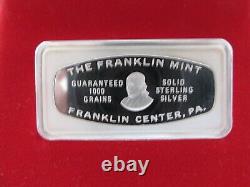 1973 Franklin Monnaie Sterling Silver Proof Christmas Ingot Withdisplay Case & Coa