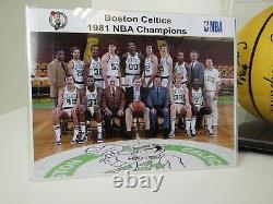 1981 Boston Celtics Team Autographied Hand Signed Gold Ball Avecbeckett Jsa Psa Coa