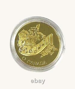 1981 RCM Canada O Canada 100 dollars pièce d'or de 1/2 oz avec boîte d'affichage et COA