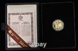 1983 RCM Canadien Saint-Jean Pièce d'or de 100 dollars 1/2 oz avec boîte d'affichage et certificat d'authenticité