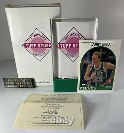 1989 Hoops Larry Bird Celtics Autographe Coa + Nouvelle Vitrine - Plaque Gravée