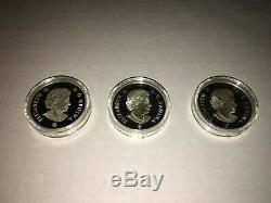 2009 15 $ De Droits Sterling Vignettes Silver 3 Set Coin En Cas D'affichage Coas