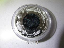 2012 Australien Fine Silver $1 Opal Series Wombat Avec Cas D'affichage, Coa, Boîte