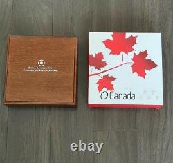 2013 O Canada 25,9999 $ 1oz Fine Silver 5 Coin Set With Coa & Display Case