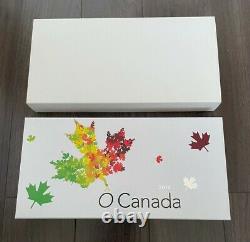 2014 O Canada 10,9999 $ Fine Silver 10 Coin Set With Coa & Display Case