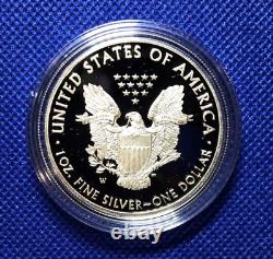 2017 W American Silver Eagle Proof Dollar, $1 Avec Étui de Présentation, Boîte & COA-17EA