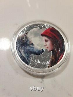 (6) 1 Oz Argent Lisa Parker Series Complete Set + Colorisation & Case Coas D'affichage