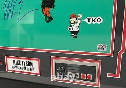 Affichage de photo dédicacée de Mike Tyson signée Punch Out avec contrôleur Nintendo BAS COA