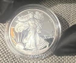 Aigle d'argent PROOF 2003-W avec COA et boîtier d'exposition officiel de la Monnaie des États-Unis