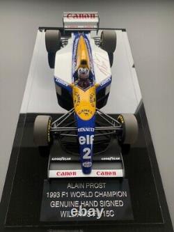 Alain Prost a signé 1/18 1993 F1 Camel Williams Fw15c Afficher le boîtier de preuve Coa Nouveau