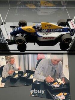 Alain Prost a signé 1/18 1993 F1 Camel Williams Fw15c Afficher le boîtier de preuve Coa Nouveau