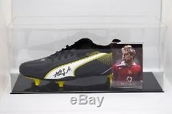 Alan Smith Signé Autograph Football Boot Display Case Manchester Utd Coa