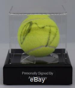 Andy Murray Signed Autograph Balle De Tennis Vitrine Wimbledon Aftal Coa