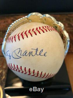 Autographed Baseball Manteau Ny Yankees Mickey Jsa Coa Vitrine