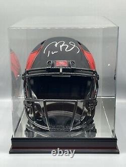 Autographié/signé Tom Brady Buccaneers Casque Pleine Taille Avec Display Case & Coa