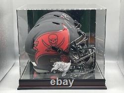 Autographié/signé Tom Brady Buccaneers Casque Pleine Taille Avec Display Case & Coa