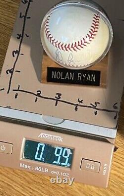 Balle de baseball officielle AL MLB signée par Nolan Ryan des Astros avec COA et boîte d'affichage