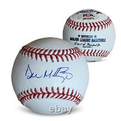 Balle de baseball signée Don Mattingly de la MLB avec certificat d'authenticité PSA DNA et boîte d'exposition UV